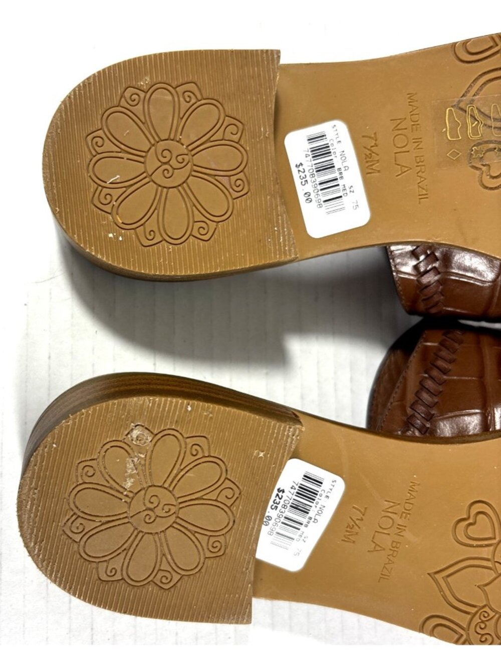 Brighton Nola Brown Leather Slides Sandals Slip On Size 7.5 - Picture 11 of 11